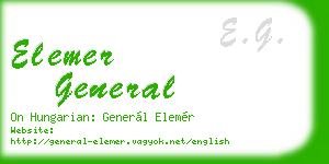 elemer general business card