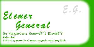 elemer general business card